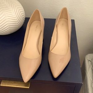Size 9 Nine West Nude chunky heel